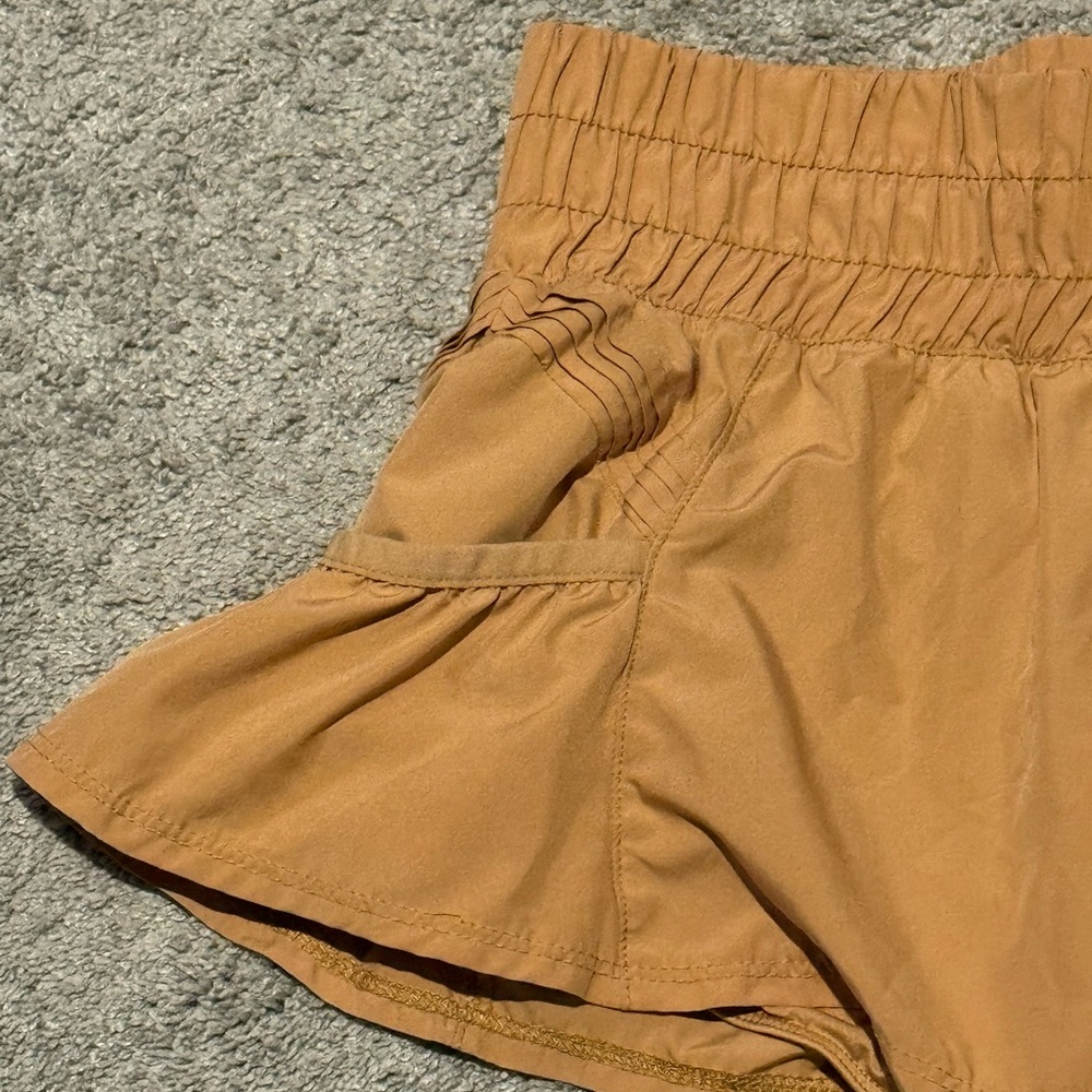Free People Movement’s The Way Home High-Waisted Shorts in Mustard Sz: XS - Picture 3 of 10